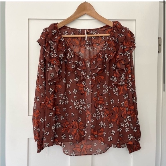 Free People Floral Print Blouse - Picture 2 of 7